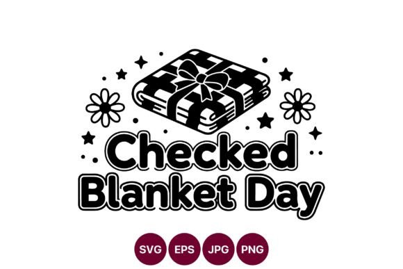 Checked Blanket Day Cozy Plaid Design for Illustrations and Graphics