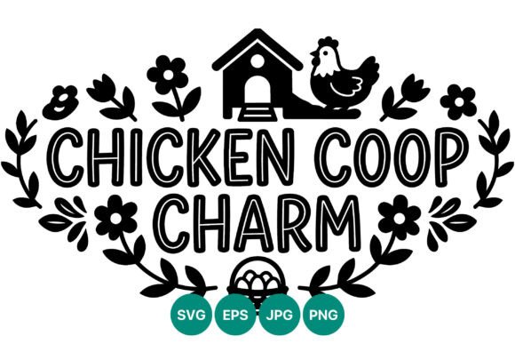 Chicken Coop Charm Black and White Graphics Review