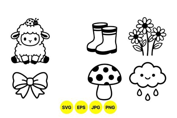Cute Farm Animal Svg Clipart for Graphics and Illustrations