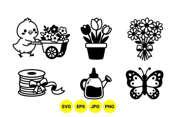 Cute Garden Spring Graphics and Illustrations