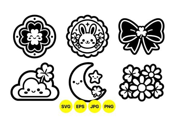 Cute Kawaii SVG Clipart Pack for Graphics and Illustrations