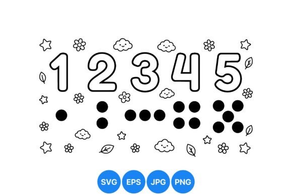 Cute Numbers Clipart SVG Pack for Illustrations and Graphics
