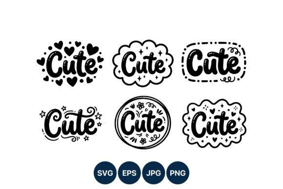 Cute Word Script Lettering Vector Art for Branding and Marketing