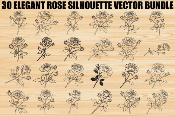 Elegant Rose SVG Bundle for Graphics and Illustrations