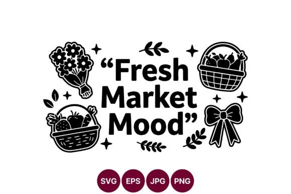 Fresh Market Mood Vector Art with Fruits - A Graphic Design Asset Review