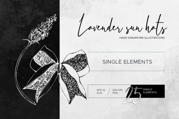 Lavender Sun Hats Graphics & Illustrations