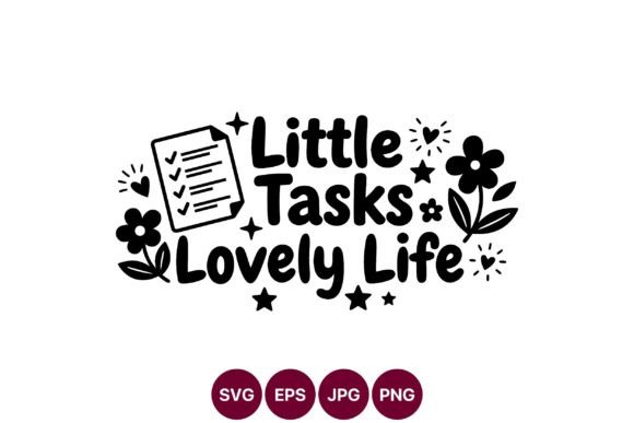 Lovely Life Checklist Tasks Vector: A Versatile Illustration for Branding