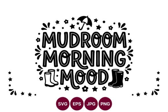 Mudroom Morning Mood Black White Graphics