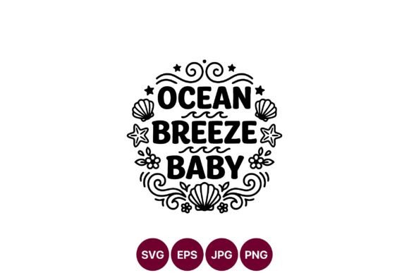 Ocean Breeze Baby Seashell Lettering - A Versatile Graphic Design Asset