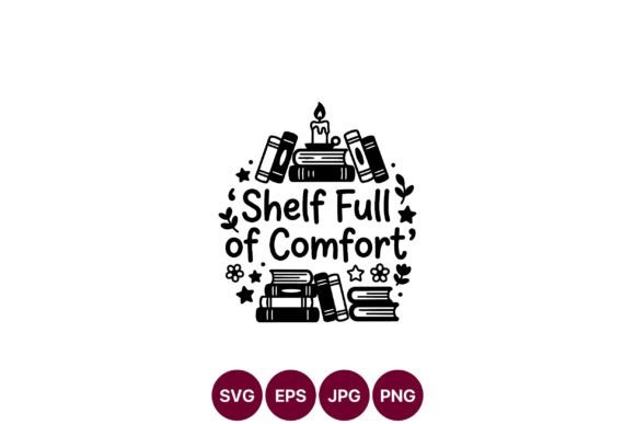 Shelf Full of Comfort Books Candle Embroidery Design Review