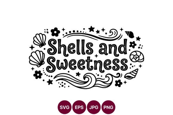 Shells and Sweetness Hand Drawn: A Graphic Design Asset for Local Business Branding